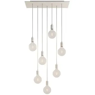 Creative Cables Rose-one Xxl 7 Falls With Light Bulb Hängelampe - Matte White - One Size