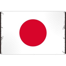 Blechschild Wandschild 20x30 cm Japan Fahne Flagge