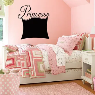 Ambiance Sticker Kreidetafel – Wandsticker, selbstklebend, abwischbar, Design Prinzessin, 55 x 50 cm
