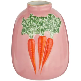 Butlers Vase Veggie Möhre - Dolomit - Rose , Rosa , Stein , 18 cm , Dekoration, Vasen, Keramikvasen