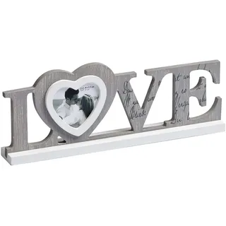 walther design Bilderrahmen grau 9 x 9 cm Love Holz-Portraitrahmen YF199D