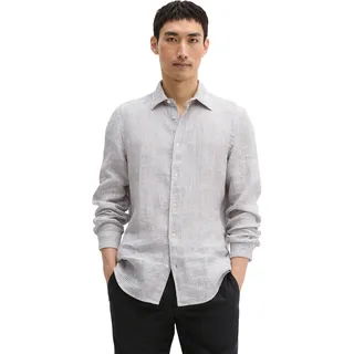 Leinenhemd MARC O'POLO, Herren, Gr. S, N-Gr, medium grau, Web, Obermaterial: 100% Leinen, regular fit normal, 2-Knopf-Manschette, Hemden Leinenhemd, regular aus hochwertigem Leinen