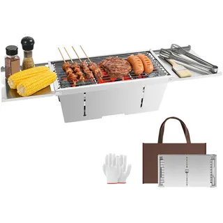 Uten Tragbarer Faltbarer Grill weiß