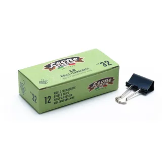 Leone Dell'Era MF32, 12 Federn Briefbeschwerer Ner - 32 mm, Recyclingkarton, Schwarz