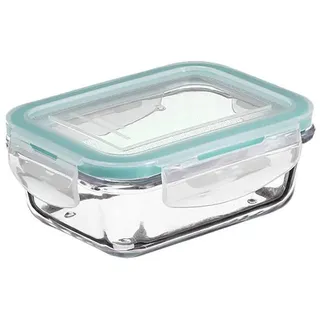 5five Simply Smart Brotdose Simply Smart Blau Transparentes Glas 330 ml 13 x 10 x 5 cm - Blau, Transparent, Bunt