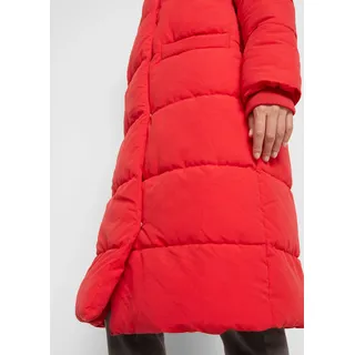 bonprix Steppmantel mit dicker Wattierung, mit Kapuze, Oversize-Passform, tomatenrot