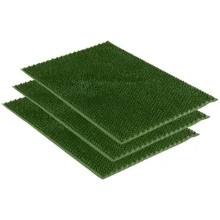 Astra Fussmatte FÜR AUßEN ZOE 3ER Set , Grün , Textil , 40x60 cm , Teppiche und Böden, Schmutzfangmatten, Fußmatten