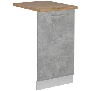Vicco Unterschrank Geschirrspülblende R-Line 45 x 81,8 x 1,6 cm Grau/Weiß