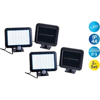 näve LED Solarleuchte »Pepe«, 1 flammig, Leuchtmittel LED-Modul   LED fest integriert, 2er Set, inkl. Bewegungsmelder Reichweite max. 5-8 m, kaltweiß, schwarz