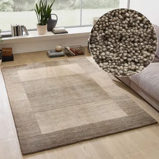 Wollteppich THEKO "Gabbeh Super, Handweb, auch als Läufer erhältlich, reine Wolle" Gr. 4, braun, B:160cm H:9mm L:230cm, Wolle, Teppiche, Wollteppich, Schlafzimmer, Wohnzimmer, Esszimmer, auch als Bettumrandung, Topseller