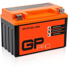 GP-PRO GTZ12S 12V 12Ah GEL-Batterie (Kompatibel mit YTZ12S / YTZ14S) (Wartungsfrei & Versiegelt) Akkumulator Motorrad Motorradbatterie für u.a. Honda