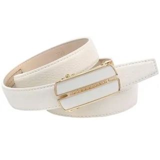 Anthoni Crown Ledergürtel in weiß, mit Automatik Schließe,