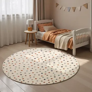 HANSE HOME Konfetti Kinderteppich rund Ø 160 cm Beige/Creme