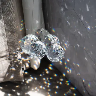 H&D HYALINE & DORA 30mm Klar Kristallkugelprisma Feng Shui Hängend Kronleuchter-Anhänger Sonnenfänger,12er-Pack