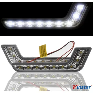Vinstar LED Tagfahrlicht L Form R87 kompatibel mit Universal KFZ LKW Wohnmobil Camper Transporter