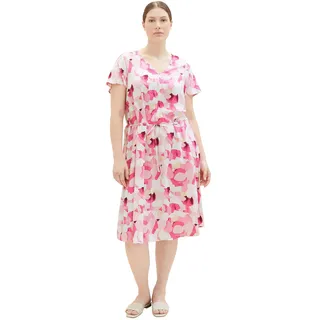 TOM TAILOR Damen 1037301 Plussize Kleid, 31803 - Pink Shapes Design, 48 Große Größen
