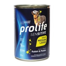 1x400g Iepure Medium/Large Adult Grain Free Sensitive Prolife Câini