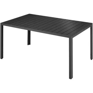 Tectake Bianca Gartentisch 150 x 90 x 74,5 cm Schwarz/Grau