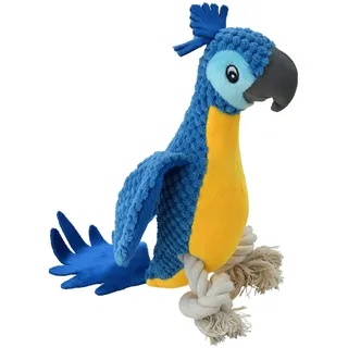 Love Story Plüschspielzeug Papagei Ton Polyester 9 x H33 cm Blau