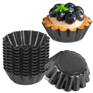 12 Stück Ei Torte Form,Muffin Form,Eier Kuchenform,Mini Tarteform,Törtchenformen,Wiederverwendbare Torteletts,Muffinform,Mini Backform,Tartelette Förmchen Tortenform für Pudding,Kuchen,Cupcake,Muffin