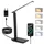 CareHabi Schreibtischlampe Dimmbare Tischleuchte Tischlampe mit 5 Farben und 5 Helligkeitsstufen Leselampemit USB Ladeanschluss Touch Steuerung für Kinder Schlafzimmer Lektüre Büros Schwarz