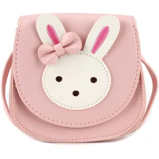 Ondeam Kleine Kaninchen Ohr Bogen Crossbody Geldbörse, PU Schulter Handtasche für Kinder Mädchen Kleinkinder