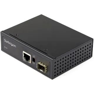 Startech StarTech.com Industrial Media Converter - 1 Gbit/s Medienkonverter LWL Kupfer - Singlemode-/Multimode Glasfaser auf Kupfer Netzwerk - 12-56 V DC - IP-30/-40°C bis 75°C