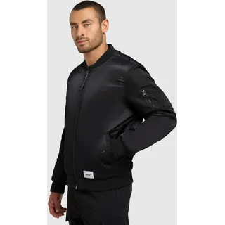 khujo Bomberjacke "ADON" leicht glänzendes Material, schwarz