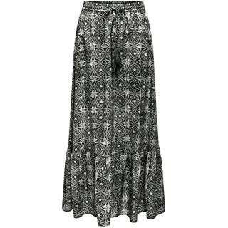 ONLY Damen Onlmiley Ankle Skirt Ptm Sommerrock, Schwarz, S EU