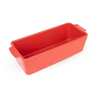 Peugeot Backform APPOLIA Keramik, 31 x 11 x 9 cm, Qualitativ hochwertige Kuchenform für optimale Backergebnisse, Farbe: rot