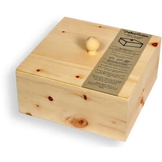 Dekobox Brotdose aus Zirbenholz - 3 teilig: Brotbox & Deckel & Auflage-Gitter