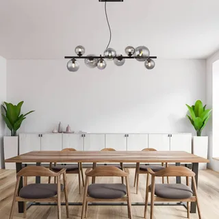 GLOBO Lighting 9-flg. 36 cm rund schwarz matt