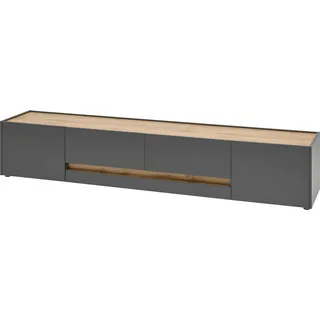 Home Affaire City/Giron Lowboard 220 cm Grau Holz