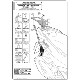 GIVI Topcase-Träger für MONOLOCK® Koffer, | SR5600M