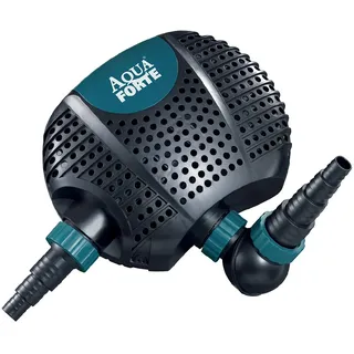 AquaForte O-20000 Plus, 200 Watt, max. Durchfluss 19 m3/Stunde, max. Förderhöhe 7 Meter, Kabellänge 10 Meter, für Wasserläufe, Wasserfälle, Springbrunnen, Filter usw, Schwarz