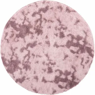 Teppich Shaggy Hochflor NAVARRA Altrosa 200x200 cm Polyester - Rosa