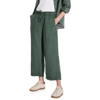 STREET ONE Damen A378740 Leinen Culotte, Garden Green, 38W x 26L