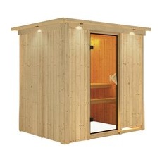KARIBU Sauna »Kircholm«, für 3 Personen, ohne Ofen - beige
