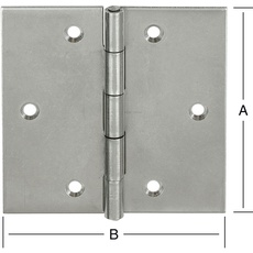 Bild von Scharnier käntig 80x80 mmEdelstahl