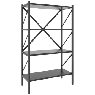 VCM Insasi Bücherregal 66 x 34 x 121 cm Grau