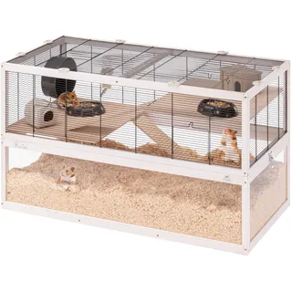 Ferplast Hamsterkäfig Domster 100 100x50x61cm für Kleintiere - schwarz