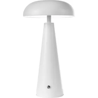 BELIANI Kabellose Tischlampe Weiß Metall Kabellos Wiederaufladbar Akku Touch Funktion LED Dimmer Dimmfunktion USB Kabel Tischleuchte Modernes Design - Weiß