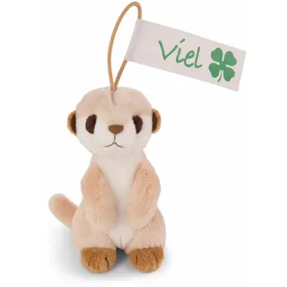NICI - Plüschanhänger - Erdmännchen (11cm) »Viel Glück« Kuscheltier Stofftier Plüschfigur Anhänger - Braun
