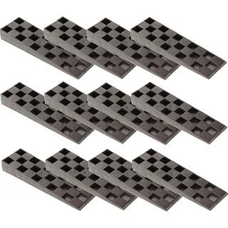KOTARBAU® 25er Set Montagekeile Kunststoff 150 x 44 x 20 mm für Fenster Türen Türzarge Fensterrahmen Schwarz