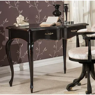 Büro Tisch Schreibtisch Sekretär Schreibtische Italienische Möbel Holz Tische - Schwarz