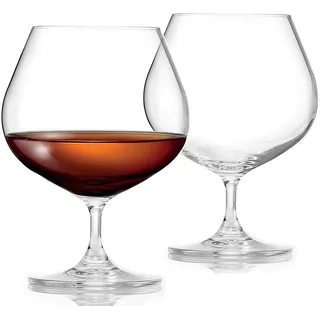 FLOW Großes Crystal Brandy Glasses 2er-Set - XL Handgefertigtes 700ml bleifreies Crystal Cognac Glas Geschenkset für Brandy, Cognac, Baileys, Likör oder Spirituosen