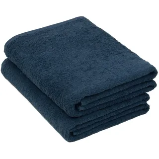 ZOLLNER Badetuch 100 x 150 cm blau