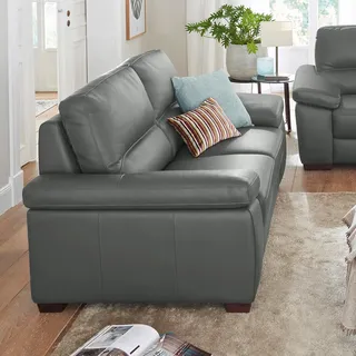 CALIA ITALIA 3-Sitzer »Gaia, hochwertiges Ledersofa mit erstklassigem Sitzkomfort« edles Design, in zwei hochwertigen Lederqualitäten, grau