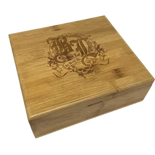 Black Leaf Aufbewahrungsbox, Bambus, braun, M