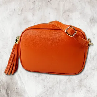 Toscanto Damen Umhängetasche Leder tasche orange OTT811UO